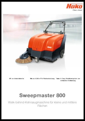 हैंड-कंट्रोल्ड स्वीपर Hako Sweepmaster P 800