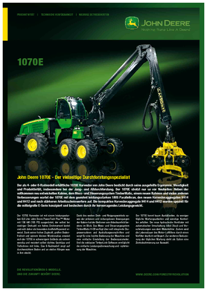 हार्वेस्टर John Deere 1070 E