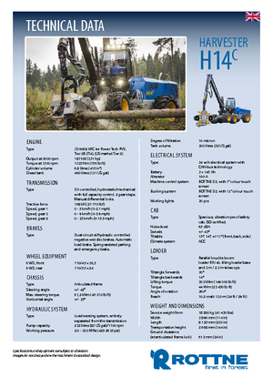 हार्वेस्टर Rottne H 14 C