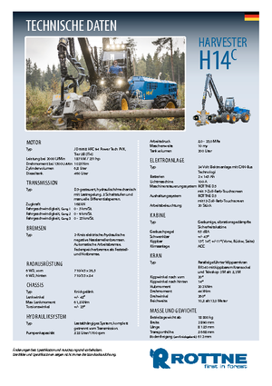 हार्वेस्टर Rottne H 14 C