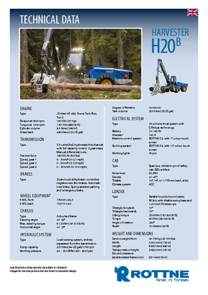 हार्वेस्टर Rottne H 20 B