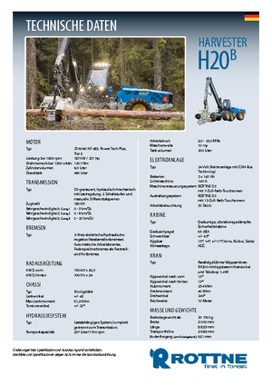 हार्वेस्टर Rottne H 20 B
