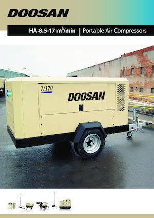 पोर्टेबल एयर कंप्रेसर - डीजल, इलेक्ट्रिक, गैसोलीन Doosan 10/105 HA 