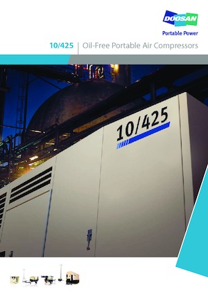 पोर्टेबल एयर कंप्रेसर - डीजल, इलेक्ट्रिक, गैसोलीन Doosan 10/425