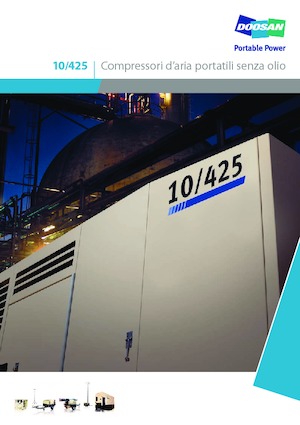 पोर्टेबल एयर कंप्रेसर - डीजल, इलेक्ट्रिक, गैसोलीन Doosan 10/425