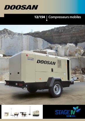 पोर्टेबल एयर कंप्रेसर - डीजल, इलेक्ट्रिक, गैसोलीन Doosan 12/154 