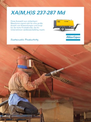 पोर्टेबल एयर कंप्रेसर - डीजल, इलेक्ट्रिक, गैसोलीन Atlas Copco XAMS 287 MD