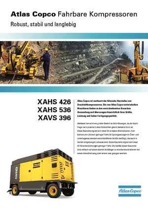पोर्टेबल एयर कंप्रेसर - डीजल, इलेक्ट्रिक, गैसोलीन Atlas Copco XAHS 426 CD