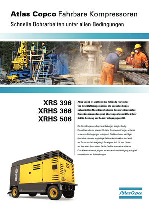 पोर्टेबल एयर कंप्रेसर - डीजल, इलेक्ट्रिक, गैसोलीन Atlas Copco XRHS 366 CD