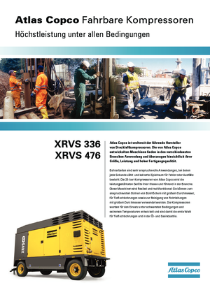 पोर्टेबल एयर कंप्रेसर - डीजल, इलेक्ट्रिक, गैसोलीन Atlas Copco XRVS 476 CD