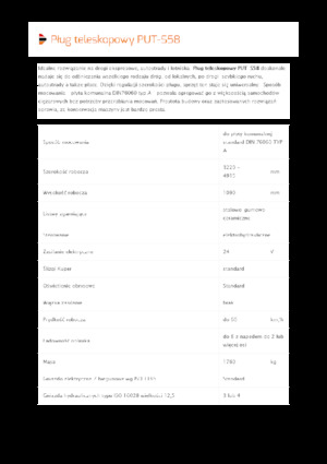 हाईवे स्नोप्लो Pronar PUT-S58