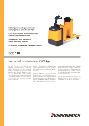 ऑर्डर पिकर और चेरी पिकर फोर्कलिफ्ट Jungheinrich ECE 118