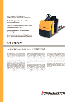 ऑर्डर पिकर और चेरी पिकर फोर्कलिफ्ट Jungheinrich ECE 225 HP