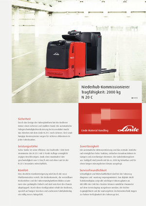 ऑर्डर पिकर और चेरी पिकर फोर्कलिफ्ट Linde N20C