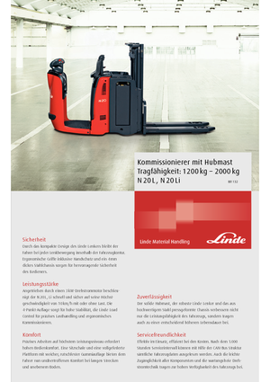 ऑर्डर पिकर और चेरी पिकर फोर्कलिफ्ट Linde N20L