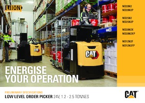 ऑर्डर पिकर और चेरी पिकर फोर्कलिफ्ट Caterpillar NO20N2X