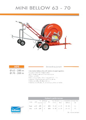 होज़ रील IRRIFRANCE Super mini 70/200