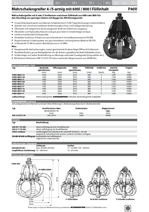 हाइड्र. क्लैमशेल बकेट Kinshofer P 40 V 600-5 T