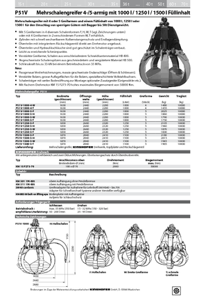 हाइड्र. क्लैमशेल बकेट Kinshofer P 51 V 1000-5 W