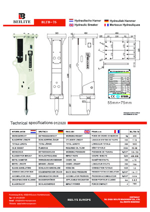 हाइड्रोलिक ब्रेकर Beilite BLTB-75