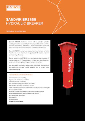 हाइड्रोलिक ब्रेकर Sandvik BR2155i