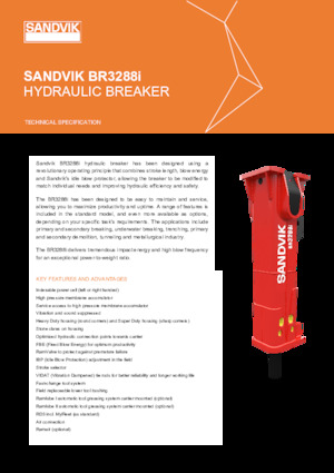 हाइड्रोलिक ब्रेकर Sandvik BR3288i
