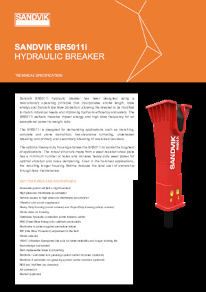 हाइड्रोलिक ब्रेकर Sandvik BR5011i