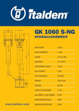 हाइड्रोलिक ब्रेकर Italdem GK 1060 S-NG