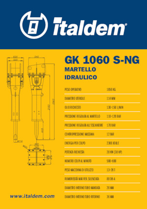 हाइड्रोलिक ब्रेकर Italdem GK 1060 S-NG