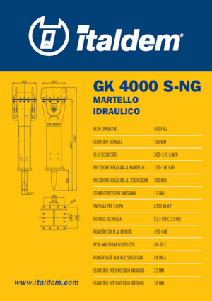 हाइड्रोलिक ब्रेकर Italdem GK 4000 S-NG