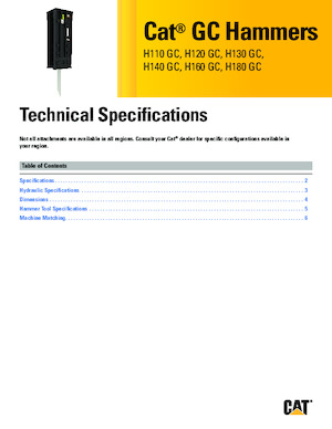 हाइड्रोलिक ब्रेकर Caterpillar H180 GC