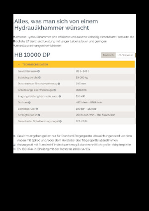 हाइड्रोलिक ब्रेकर Epiroc HB 10000 DP