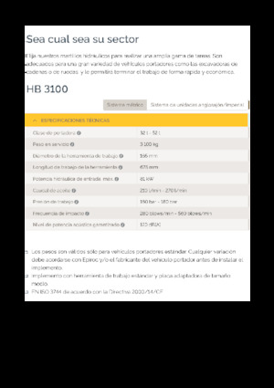 हाइड्रोलिक ब्रेकर Epiroc HB 3100