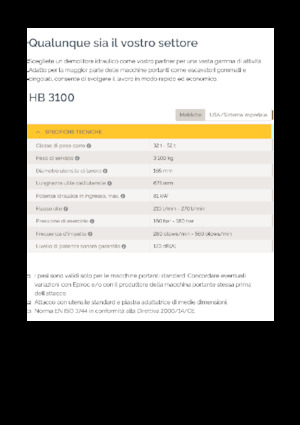 हाइड्रोलिक ब्रेकर Epiroc HB 3100