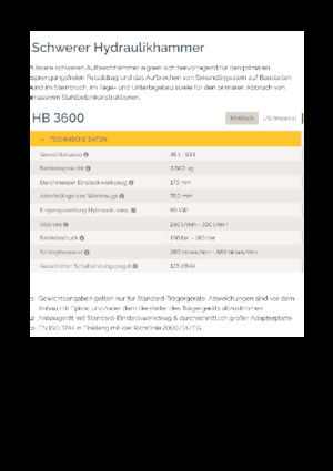 हाइड्रोलिक ब्रेकर Epiroc HB 3600