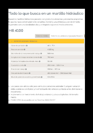 हाइड्रोलिक ब्रेकर Epiroc HB 4100