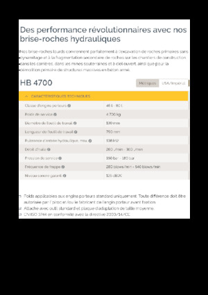 हाइड्रोलिक ब्रेकर Epiroc HB 4700