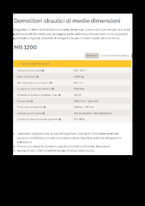 हाइड्रोलिक ब्रेकर Epiroc MB 1200