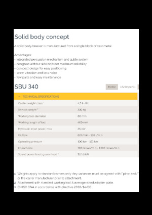 हाइड्रोलिक ब्रेकर Epiroc SBU 340