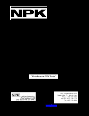 हाइड्रोलिक ब्रेकर NPK E 207 Enviro