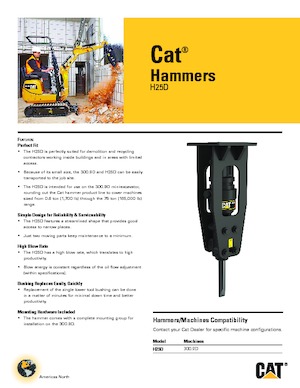 हाइड्रोलिक ब्रेकर Caterpillar H25D