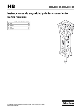 हाइड्रोलिक ब्रेकर Atlas Copco HB 2000