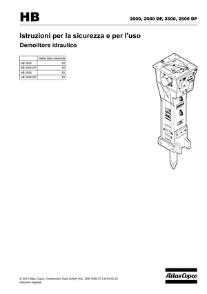 हाइड्रोलिक ब्रेकर Atlas Copco HB 2000