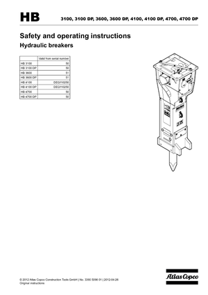 हाइड्रोलिक ब्रेकर Atlas Copco HB 4700