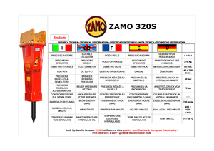 हाइड्रोलिक ब्रेकर Zamo Zamo 320 S