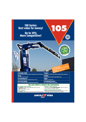 हाइड्रोलिक लोडिंग क्रेन Amco Veba 105-3 S