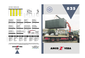 हाइड्रोलिक लोडिंग क्रेन Amco Veba 825-3 S Jib 3S