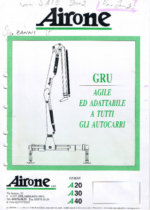 हाइड्रोलिक लोडिंग क्रेन Airone A 40-S2