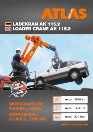 हाइड्रोलिक लोडिंग क्रेन Atlas AK 115.2 A15