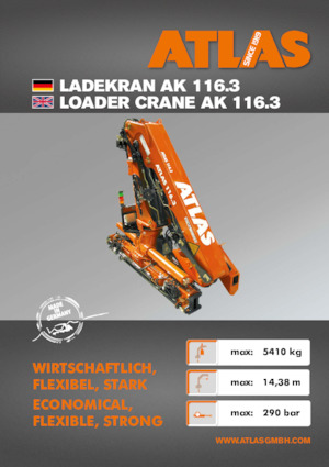 हाइड्रोलिक लोडिंग क्रेन Atlas AK 116.3 A3 